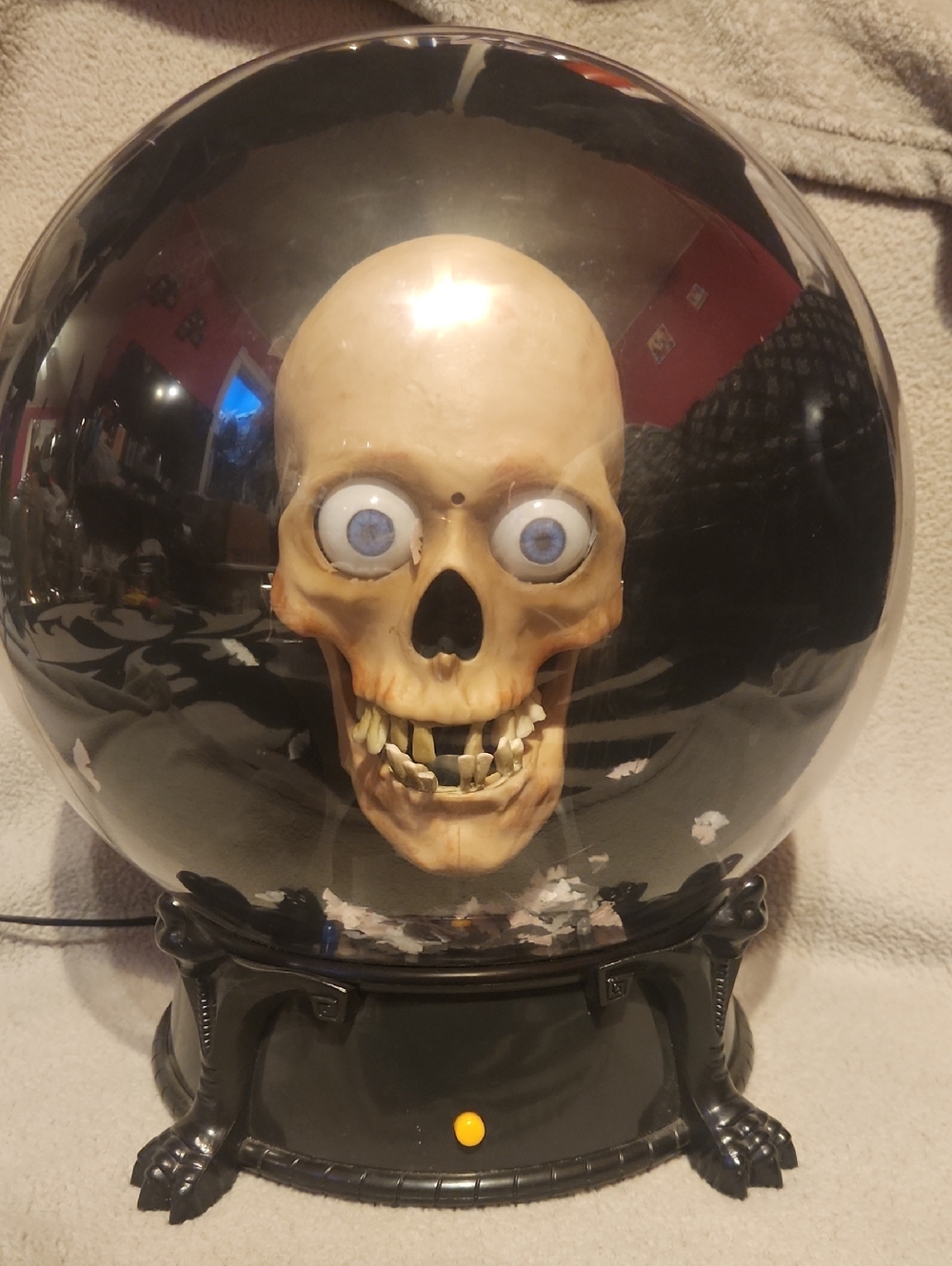 Gemmy Spooky, Musical Tornado Globe Skull Halloween Decoration Light